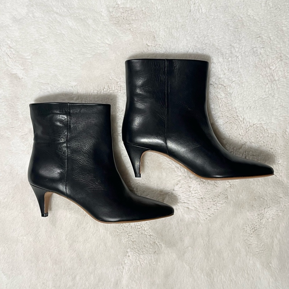 NWT Dolce Vita Black Heeled Boots Leather size 7.5